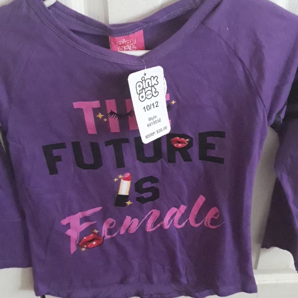 Pink dot child shirt size 10/12